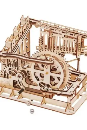 Puzzle meccanico in legno 3D - Circuito a biglie - Marble Squad - ROKR Prezzo Di Fabbrica