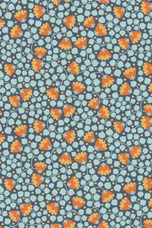 A Buon Prezzo Tilda Wallflower Bellflower Prussian, Tessuto Blu di Prussia Campanule