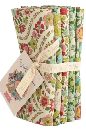 Tilda Wallflower Bundle Green, 5 Fat Quarter da 50 x 55 cm Verde Compra Online