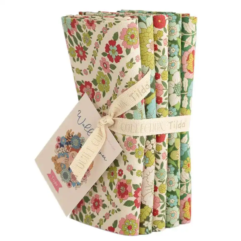 Tilda Wallflower Bundle Green, 5 Fat Quarter da 50 x 55 cm Verde Compra Online