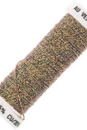 Occasione Fil à broder métallisé tressé 4 Au ver à soie pour broderie Doré irisé (447) x10m