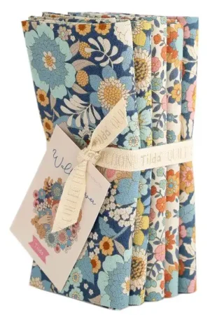 Nuovo Arrivo Tilda Wallflower Bundle Blue, 5 Fat Quarter da 50 x 55 cm Blu