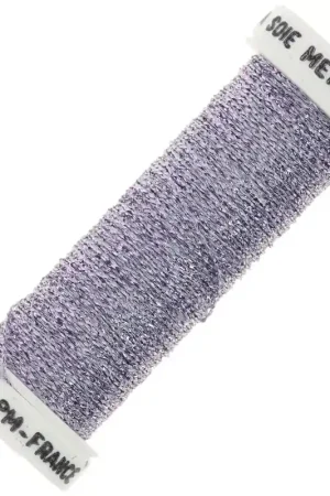 Fil à broder métallisé tressé 4 Au ver à soie pour broderie - Lavande (1523) x10m Più Venduto
