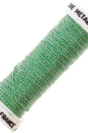 Direttamente Dal Produttore Fil à broder métallisé tressé 4 Au ver à soie - Vert iridescent 836 x10m