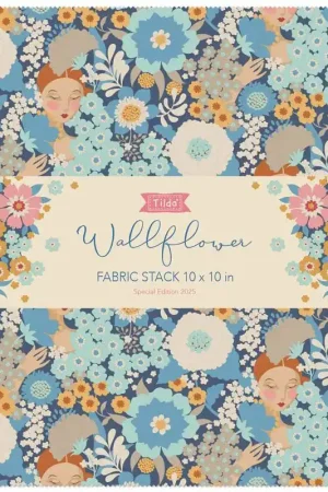 Tilda Wallflower Fabric Stack, 40 Quadrati da 10 x 10 pollici Collezione Base Popolare