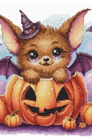 Prezzo Ridotto kit ricamo a punto croce - Halloween - Ava