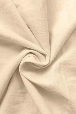Tessuto di puro Lino prelavato colore beige naturale, alto 130 cm Direttamente Dal Produttore