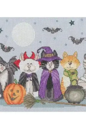 kit ricamo a punto croce - Gatti diabolici - Bothy Threads Bestseller