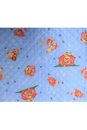 50 cm Trapunto rombo 3x3 cm celeste con cani alto 150 cm eddy Affare