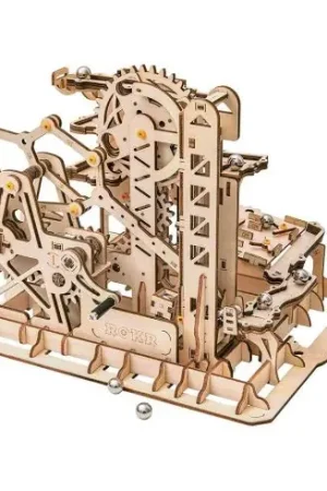 Puzzle meccanico in legno 3D - Circuito a biglie - Marble Climber - ROKR Prezzo Di Fabbrica