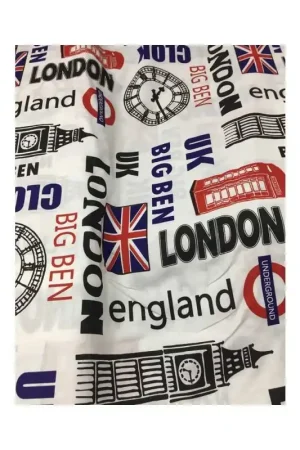 50 cm Tessuto per rivestimento london con scritte big ben england alto 2 , 80 Prezzo Conveniente