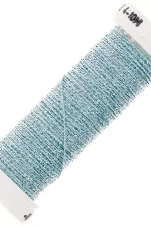 Spedizione Gratuita Fil à broder métallisé tressé 4 Au ver à soie - broderie - Bleu irisé (1432) x10m