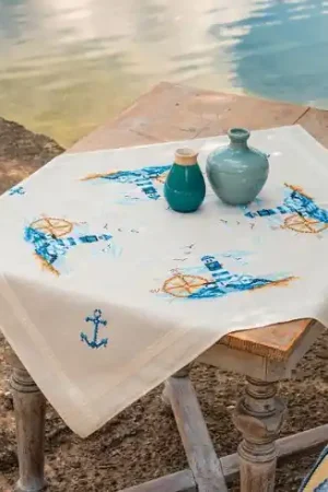 Novità Kit tovaglia da ricamo - Marina - Vervaco