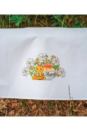 Kit per ricamare un canovaccio da cucina - Ape felice - Vervaco Economico