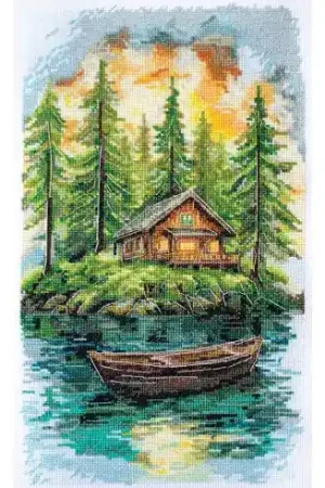 Saldi kit ricamo a punto croce - Il silenzio della foresta - Abris Art