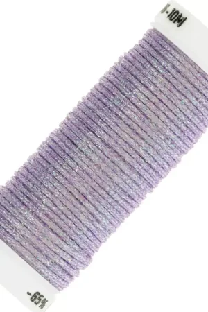 Solo Oggi Fil à broder métallisé tressé 16 Au ver à soie pour broderie Violet clair 048 x10m