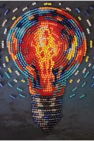 Reso Gratuito Kit di ricamo con perline - Portare la luce - Abris Art