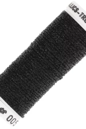 Fil à broder métallisé tressé 16 Au ver à soie pour broderie - Noir (005) x10m Subito Disponibile