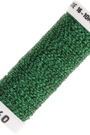 Quantità Limitata Fil à broder métallisé tressé 16 Au ver à soie pour broderie  Vert foncé 840 x10m