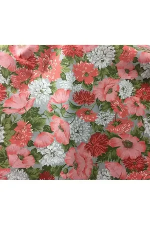 Promo Stagionale Tessuto Cotone Cretonne Stampato Fiori alto 150 cm