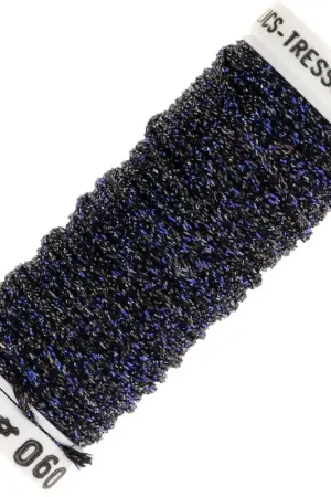 Più Venduto Fil à broder métallisé tressé 16 Au ver à soie -broderie - Bleu nuit brun 060 x10m