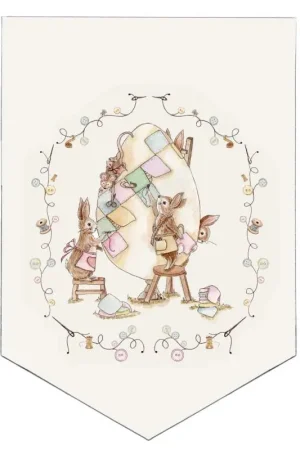 Acquista Ora Easter Patchwork, 5 Bandierine Coniglietti Indaffarati