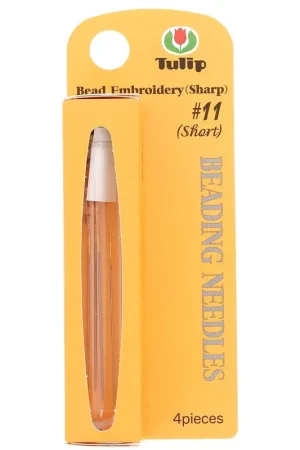 Aiguilles Tulip courtes N°11 bout pointu pour tissage de perles x4 Offerta Lampo