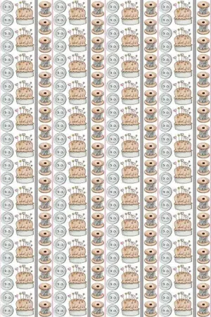 Easter Patchwork, Stoffa Merceria a Righe su Tessuto Bianco Solo Oggi