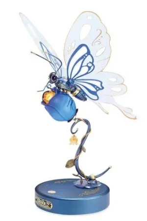 Puzzle meccanico 3D - Farfalla meccanica blu - ROKR Consegna Rapida