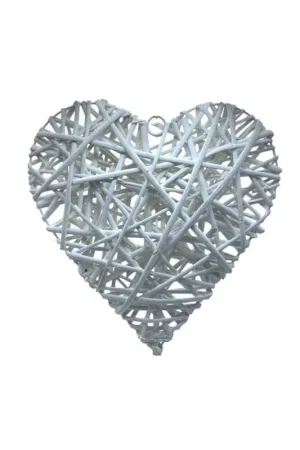 Più Venduto Cuore Shabby in Legno Bianco – 35 cm