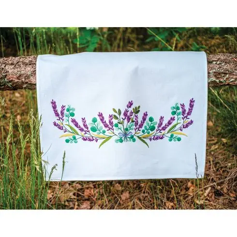 Sconto Kit per ricamare un canovaccio da cucina - Lavanda - Vervaco