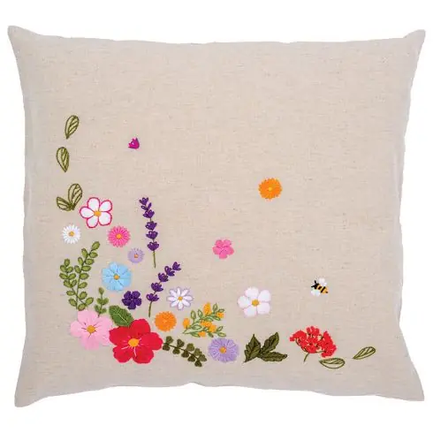 Kit cuscino da ricamo - Un mondo floreale colorato - Vervaco Ultime Pezzi