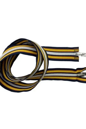 Cerniera Lampo Multicolore 100 cm Spirale 6 Doppio Cursore Reversibile COMBY+REV Blu/Arancio/Giallo Spedizione Gratuita