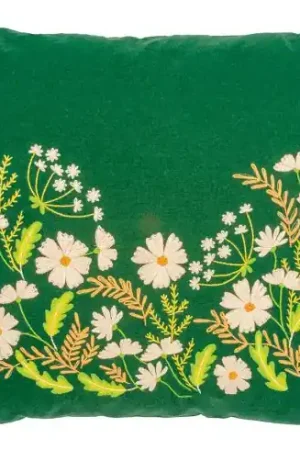 Prezzo Conveniente Kit cuscino da ricamo - Fiori bianchi - Vervaco