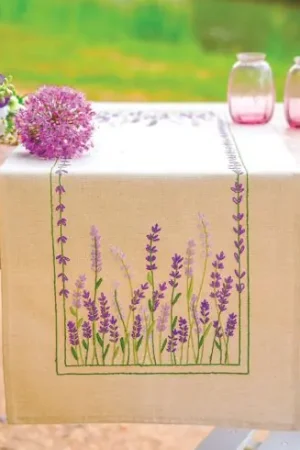 Promozione Kit runner da ricamare - Lavanda - Vervaco