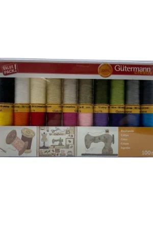 Promo Stagionale Gütermann Creativ Set Filo da Cucito 20 Bobine Cotone Mercerizzato 100 m Colori Assortiti