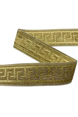 Passamaneria Greca Oro Lurex H 3 cm 50 cm Popolare