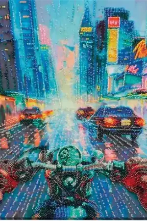 Kit di ricamo con perline - Fuggire dalla routine - Abris Art Ultima Occasione