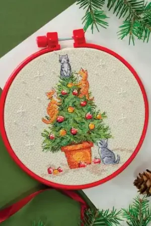 Offerta Del Giorno Kit per ricamo a punto croce con tamburo - Gatti birichini - Abris Art