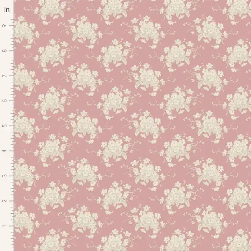 Nuova Collezione Tilda Sunday Brunch, White Flower Pink