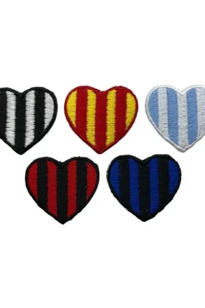 Applicazione Termoadesiva Cuore Serie Calcio 3 × 2,5 cm Economico