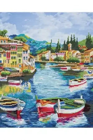 kit ricamo a punto croce - Siesta marina - Nova Sloboda Occasione Imperdibile