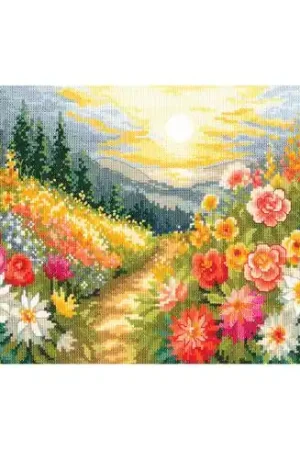 kit ricamo a punto croce - Una passeggiata tra i colori - Lanarte Consegna Rapida