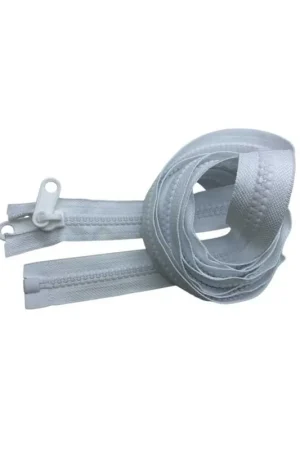 Offerta Limitata Cerniera plastica bianca divisibile 3 metri – catena 10 con cursore doppia manina