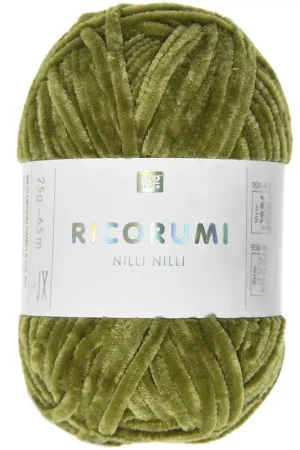 Laine chenille Ricorumi Nilli Nilli par Rico Design - Amigurumi - Olive 020 x25g Spedito Oggi