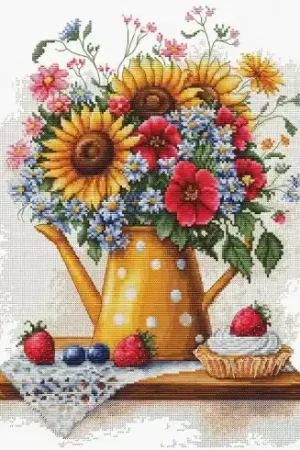 Offerta Limitata kit ricamo a punto croce - Fiori di estate - Luca-S