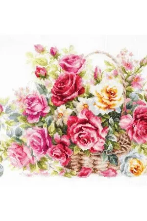 Super Prezzo kit ricamo a punto croce - Cesto di rose - Magic Needle