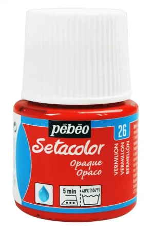 Solo Oggi Peinture Setacolor Opaque - Vermillion (n°26) x45ml