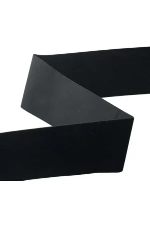 50 Cm Velluto Liscio Lucido Mano Seta Nero Altezza 7,2 cm Promo Stagionale