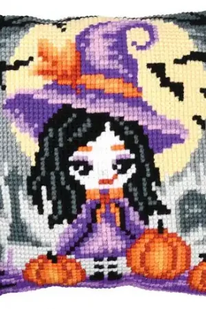 Bestseller Kit cuscino fori grossi - Ragazza di Halloween - Vervaco